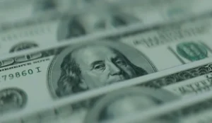 Hundred dollars bills laid out